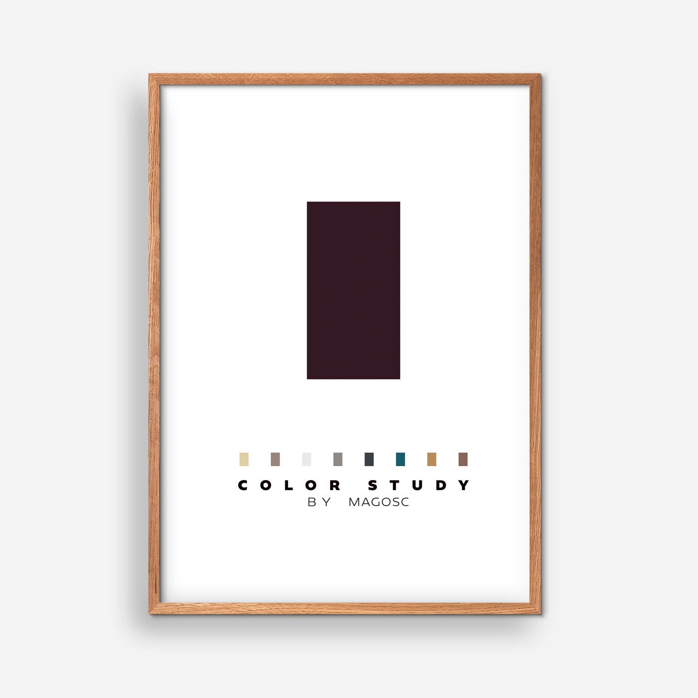 Color Study Burgundy Rectangle by MAGOSC
