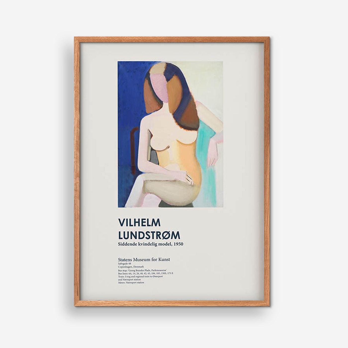 Siddende kvindlig model, 1950 - Vilhelm Lundstrøm