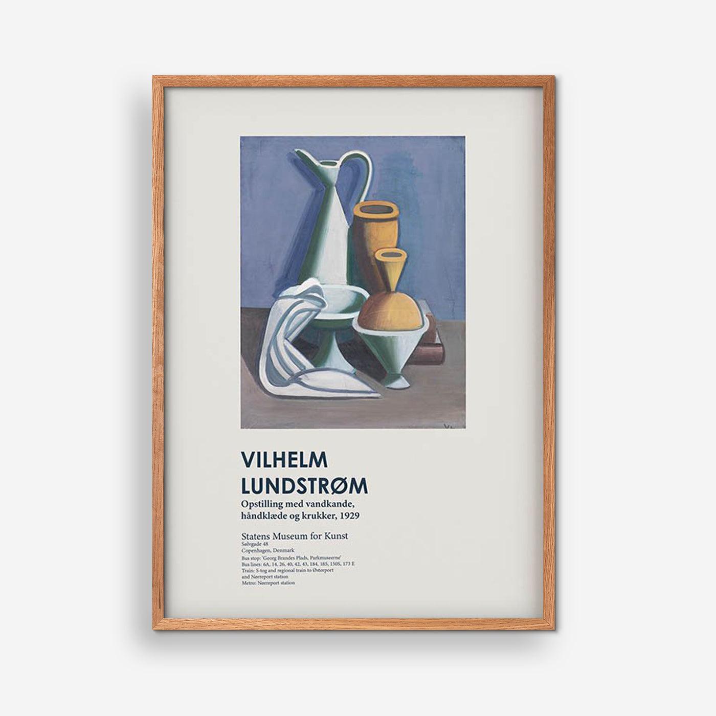 Arrangement with watering can, towel and jars, 1929 - Vilhelm Lundstrøm