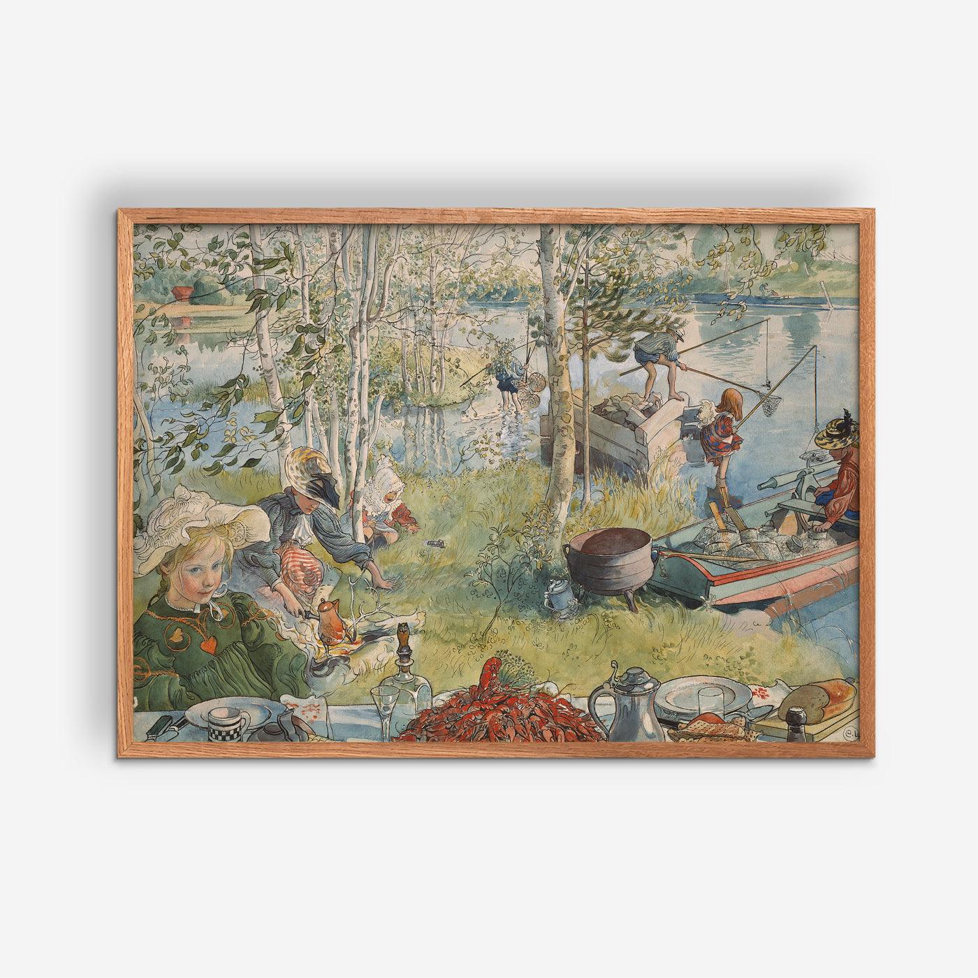 Carl Larsson - Kräftfångst