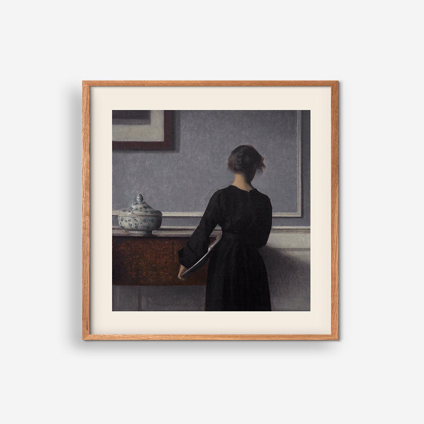 Interieur mit Rueckenansicht einer Frau - 1903-1904 - Vilhelm Hammershøi
