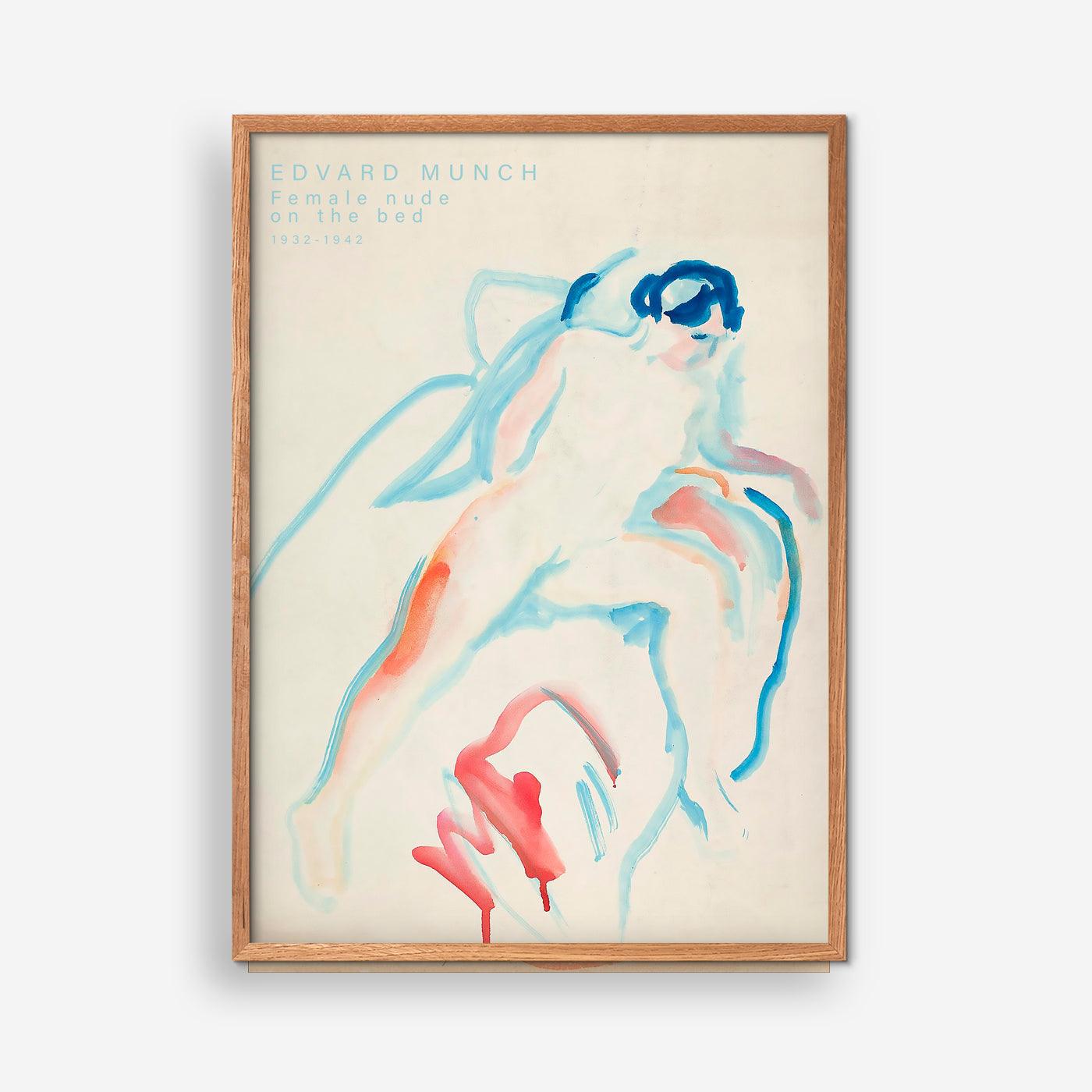 Female nude on the bed, 1932-1942 - Edvard Munch