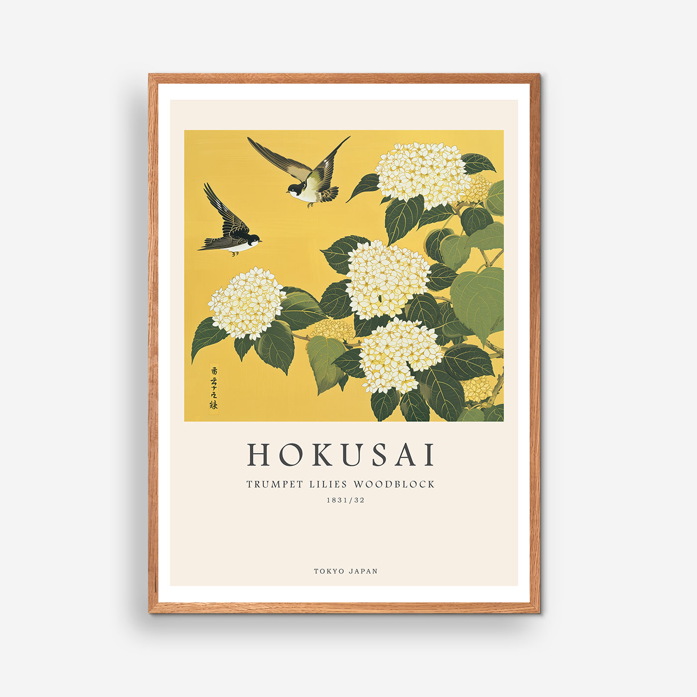 Trumpets Lillies, Hokusai