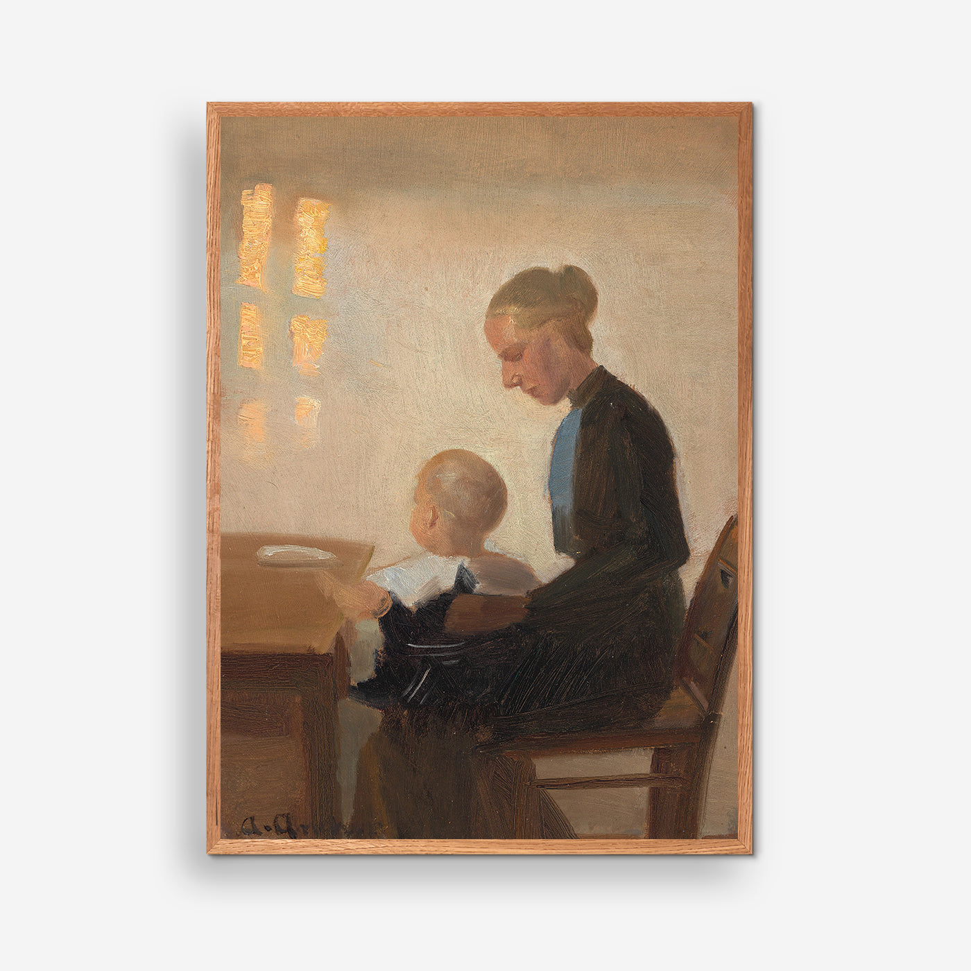 Et interiør med mor og barn - Anna Ancher