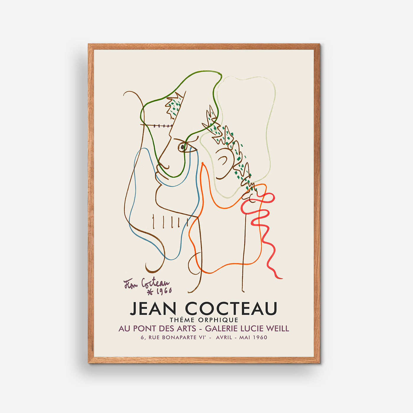 Jean Cocteau exhibition poster