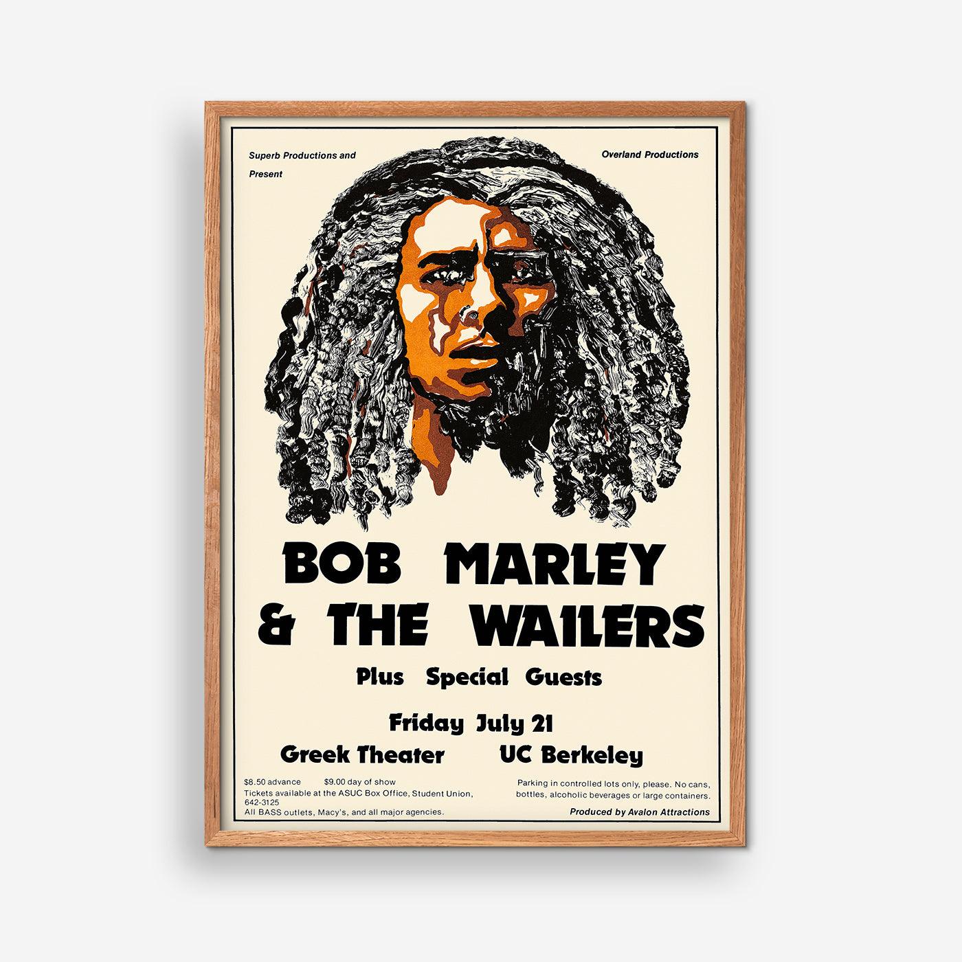 Bob Marley concert poster