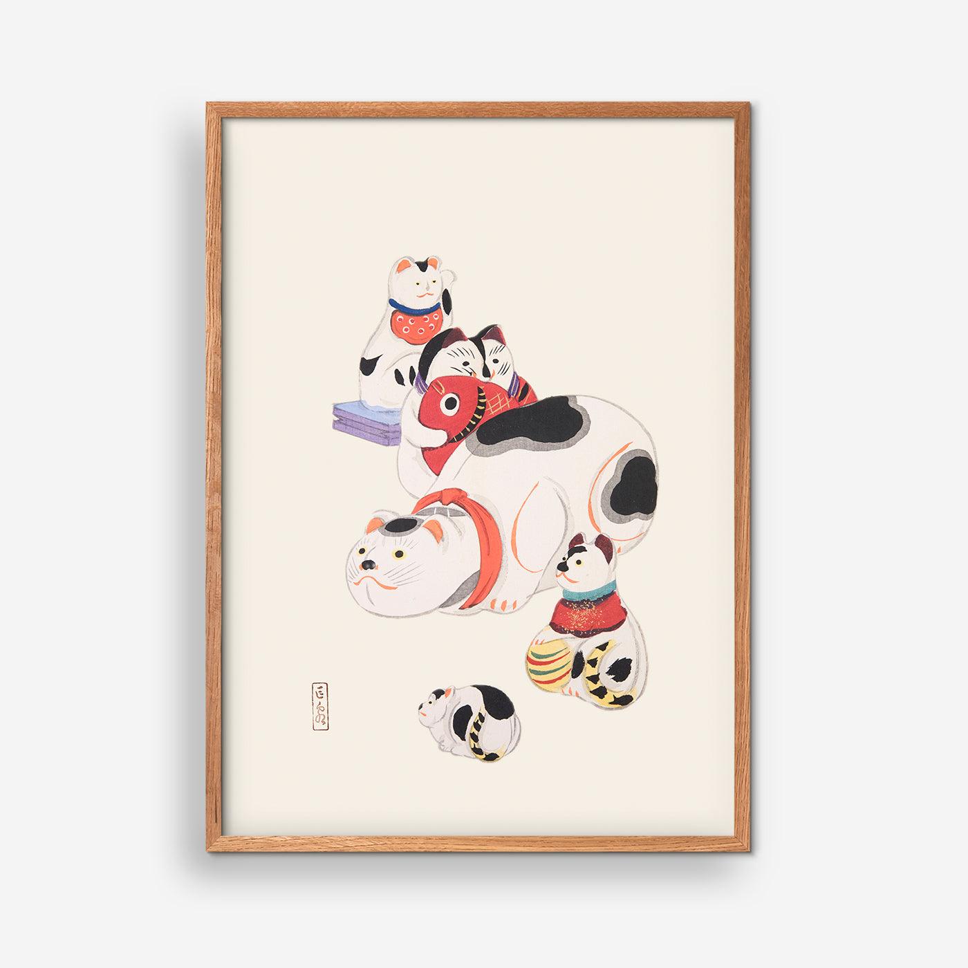 Group of Japanese Cats - Japansk Legetøj