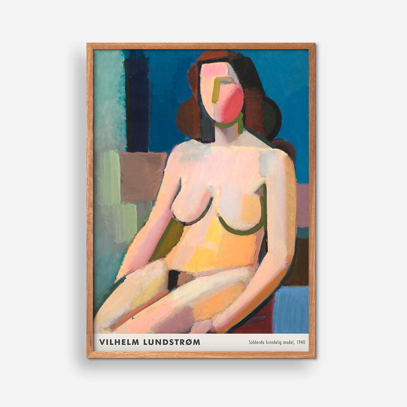 Siddende kvindlig model, 1940 (stor) - Vilhelm Lundstrøm