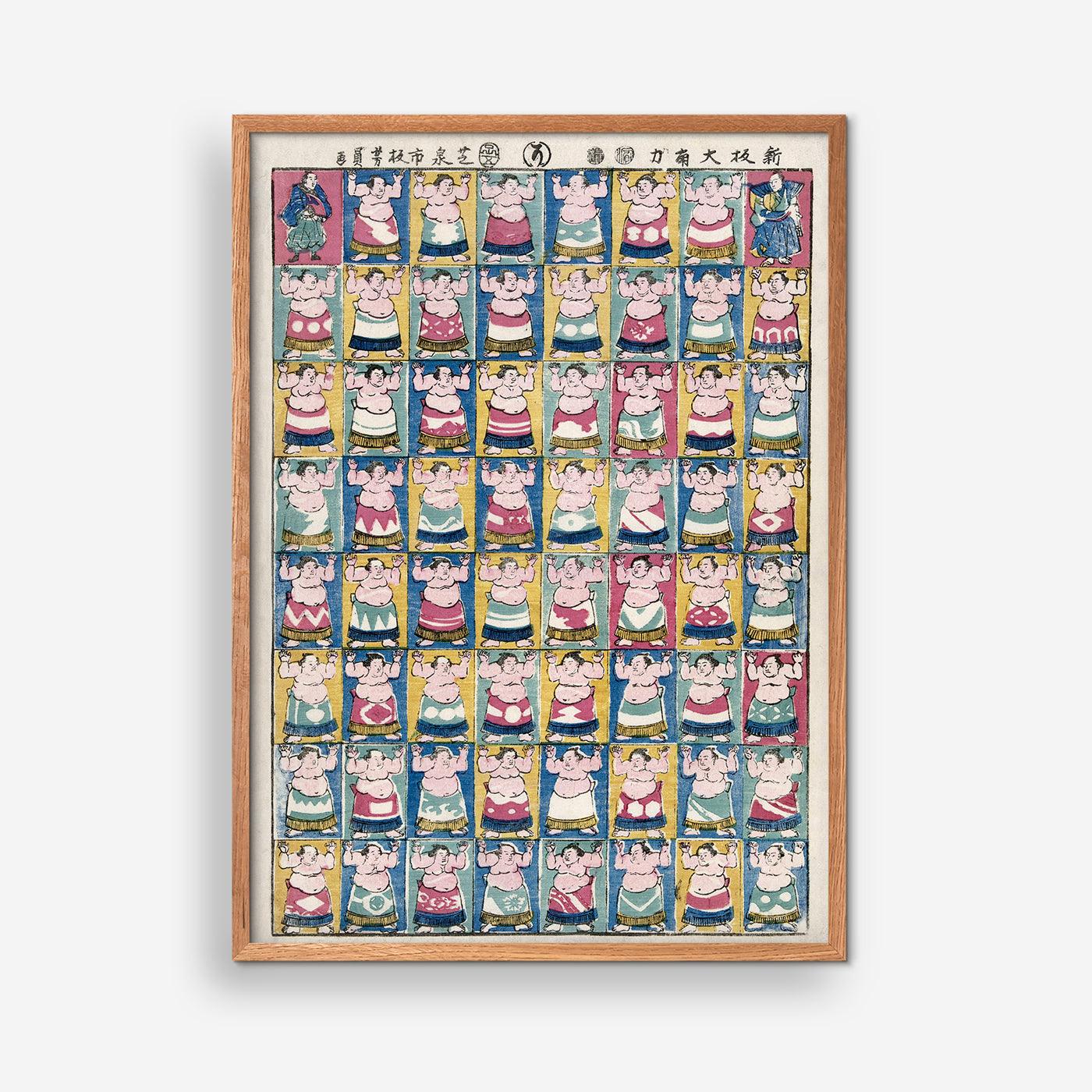 Sumo Wrestlers, 1852 - Utagawa Yoshikazu