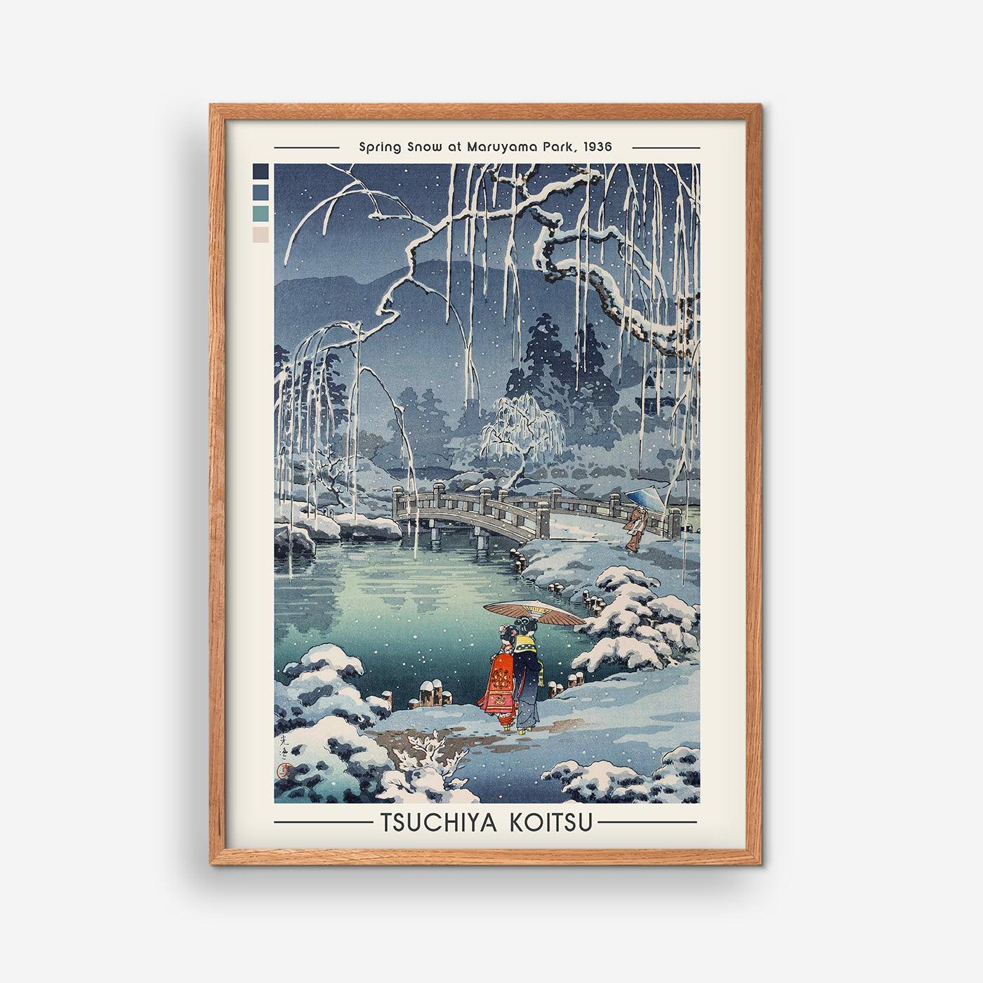 Spring Snow at Maruyama Park, 1936 - Tsuchiya Koitsu