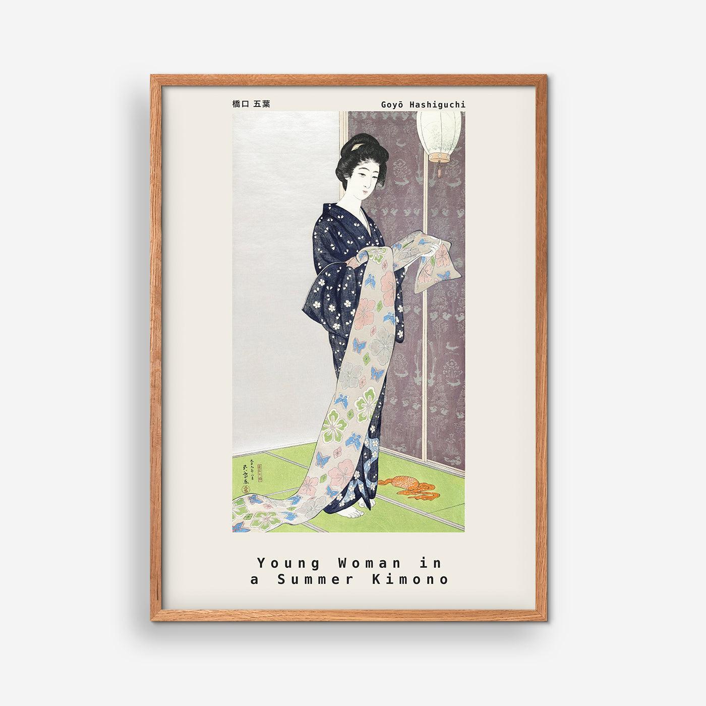 Young Woman in a Summer Kimono - Goyõ Hashiguchi