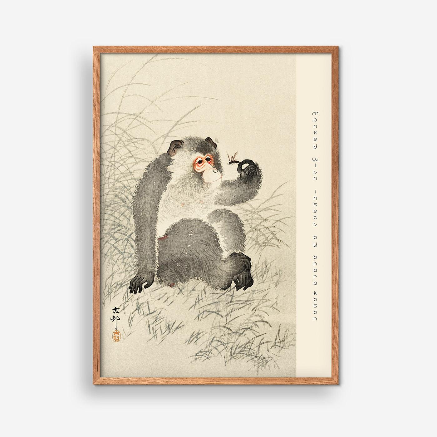 Monkey with Insect - Ohara Koson