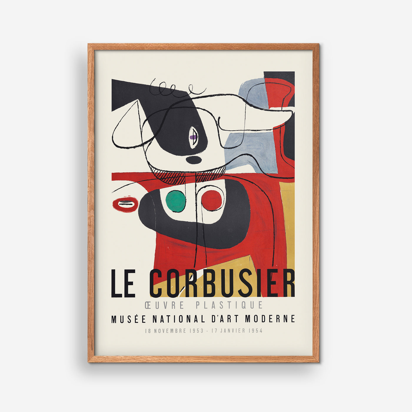 Le Corbusier Exhibition Poster Red