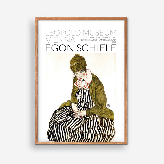 Striped Dress - Egon Schiele