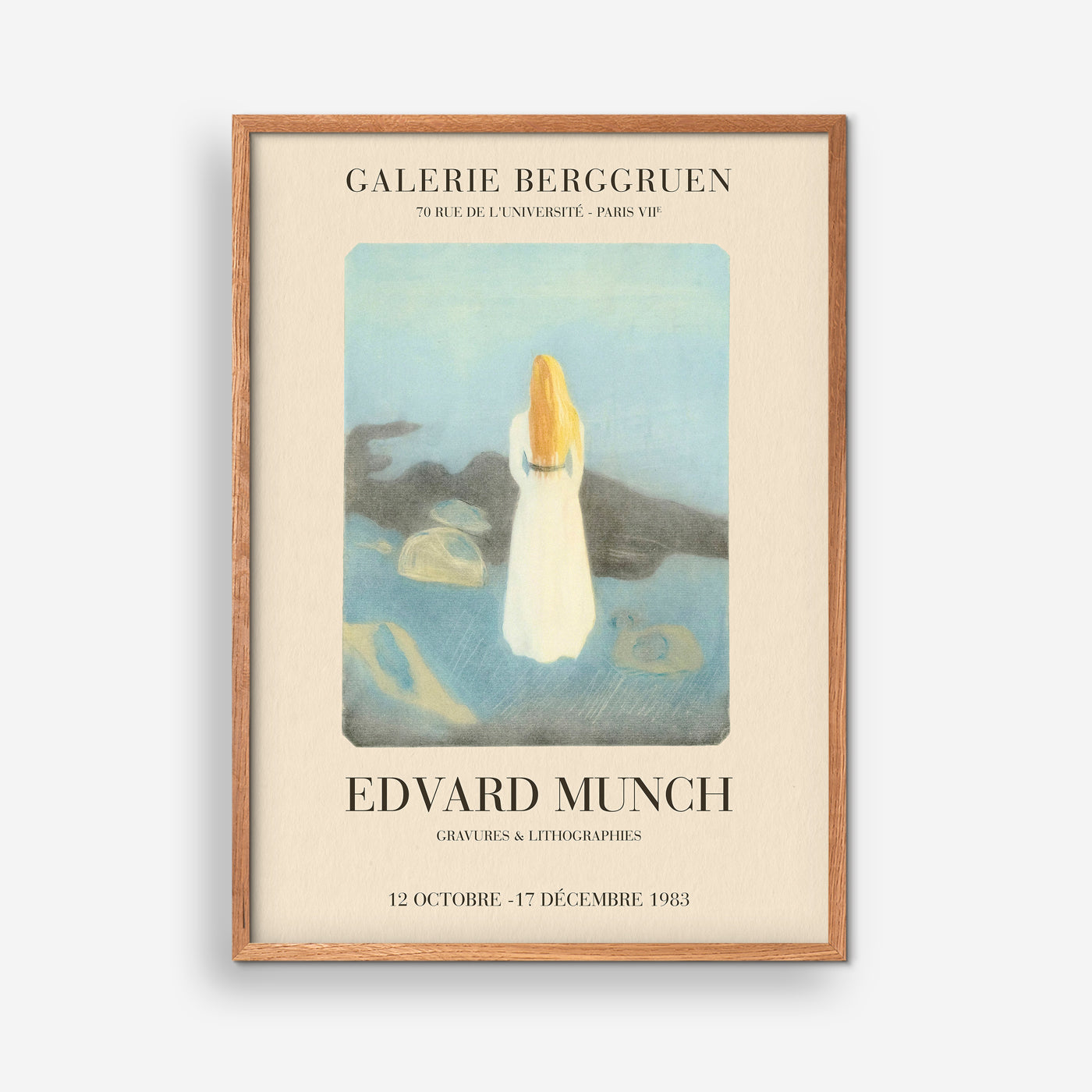 Edvard Munch exhibition poster Kvinde I Hvidt