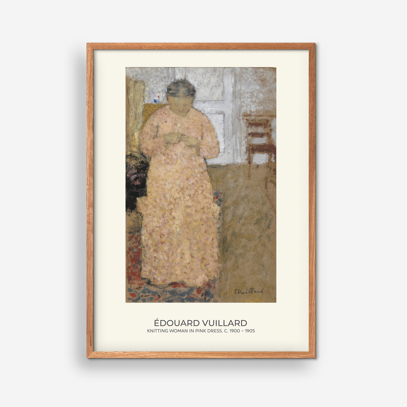 Knitting Woman In Pink Dress, 1900-1905 - Vuillard