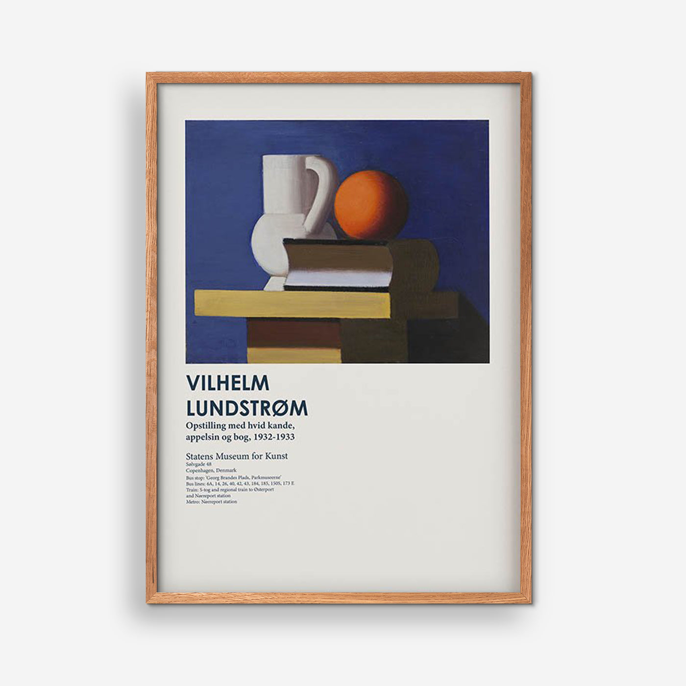 Opstilling med hvid kande, appelsin og bog, 1932-1933 - Vilhelm Lundstrøm