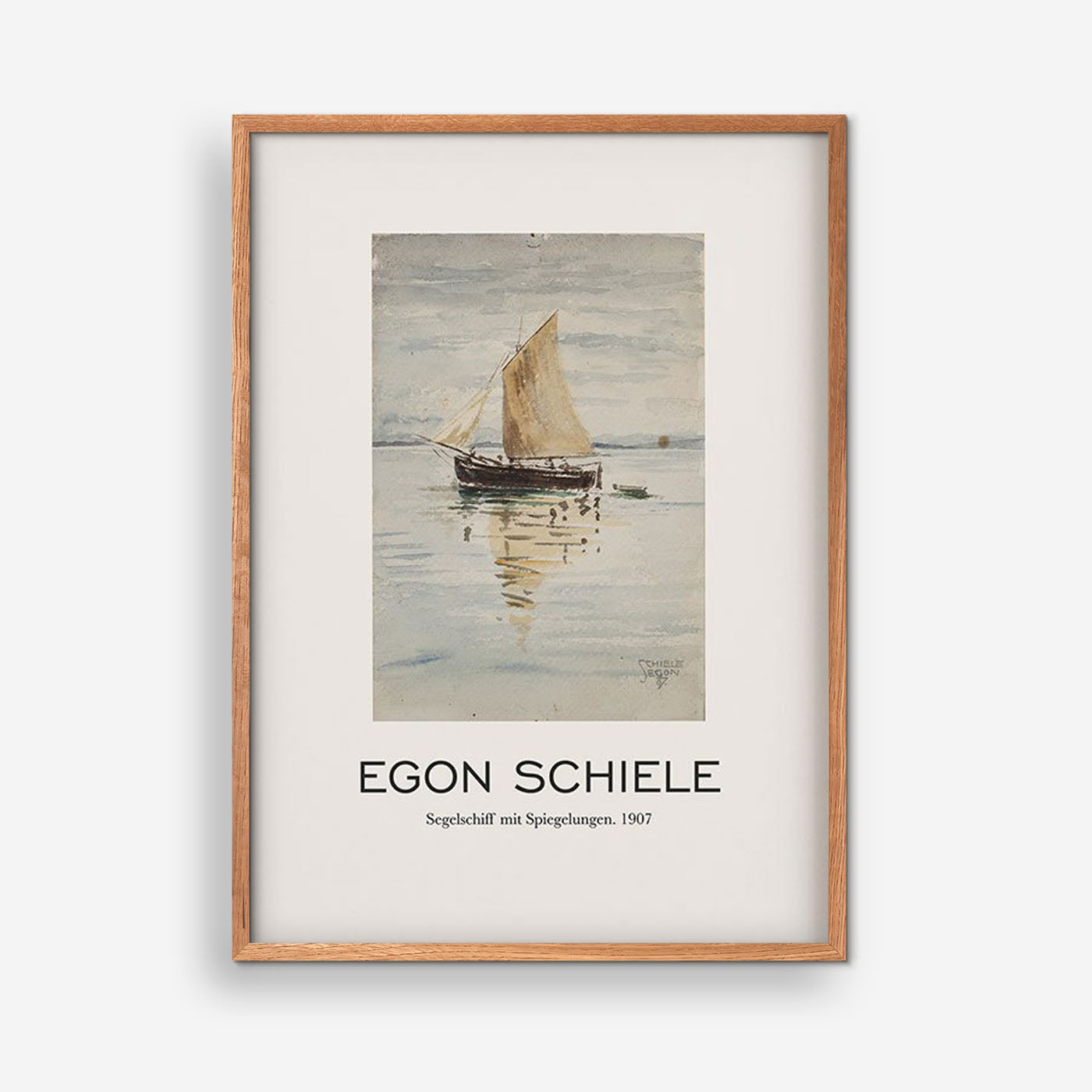 Segelschiff mit Spiegelungen, 1907 - Egon Schiele