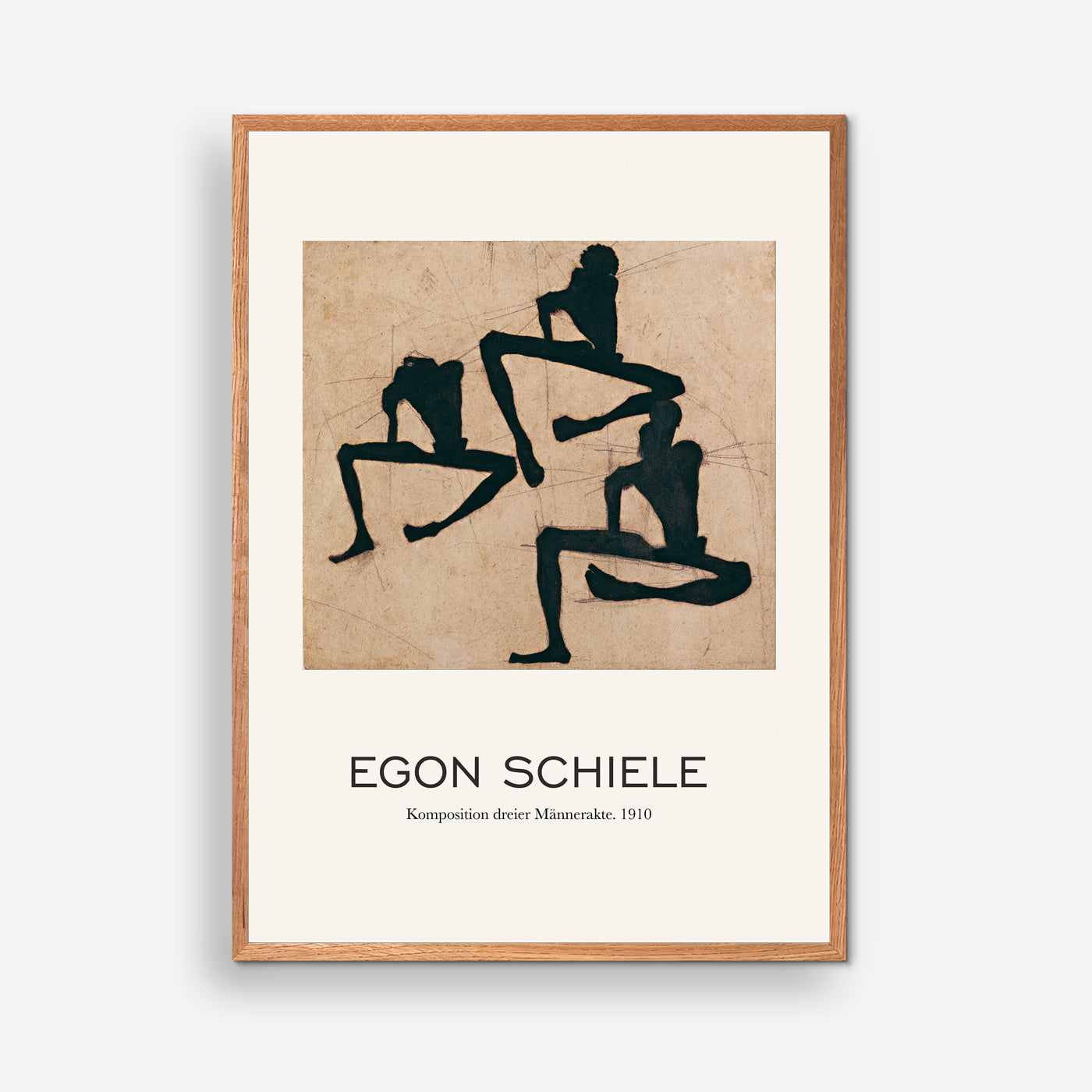 Composition dreier Männerakte, 1910 - Egon Schiele