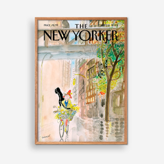 The New Yorker - Biking in the Rain - J. J. Sempé