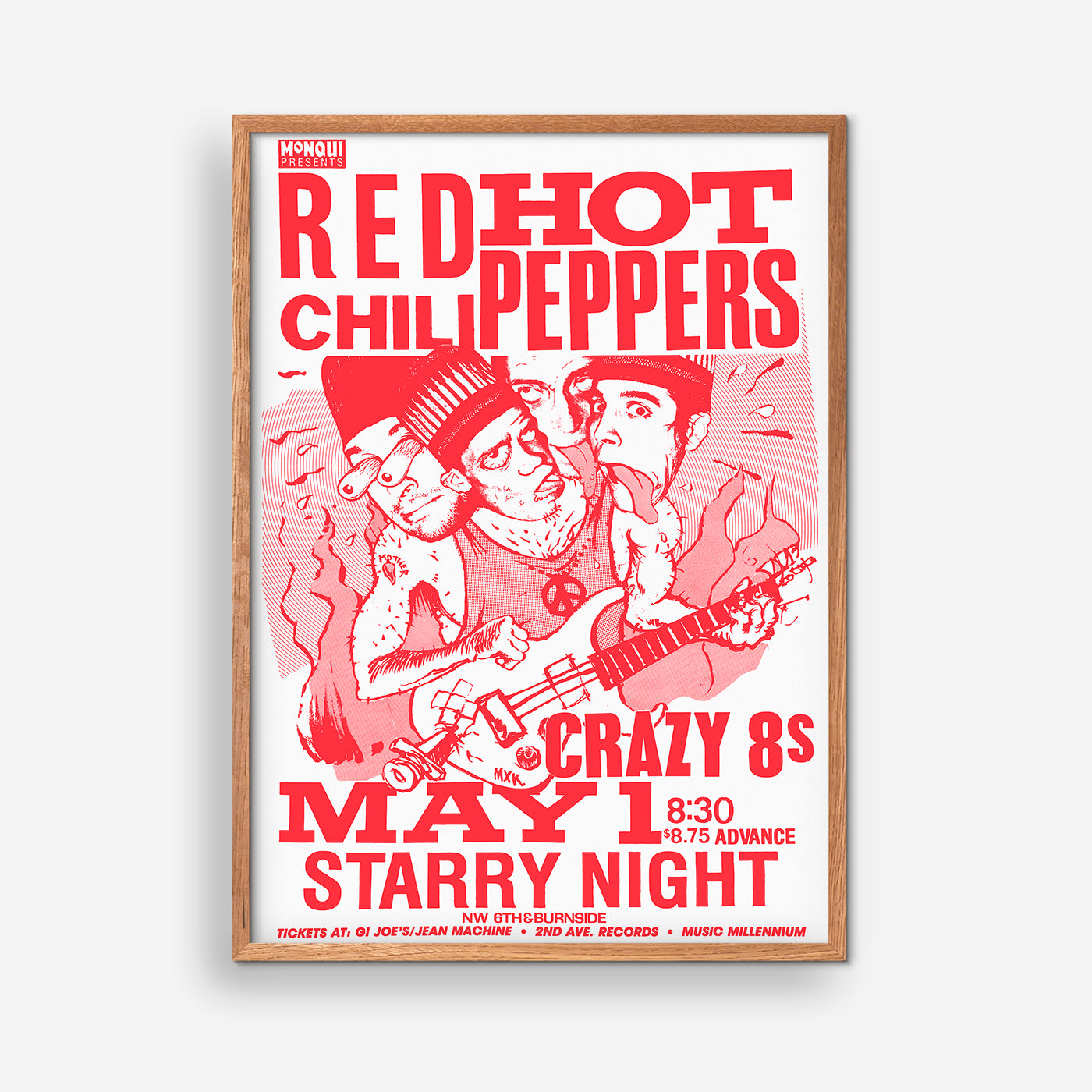 Red Hot Chilli Peppers concert poster