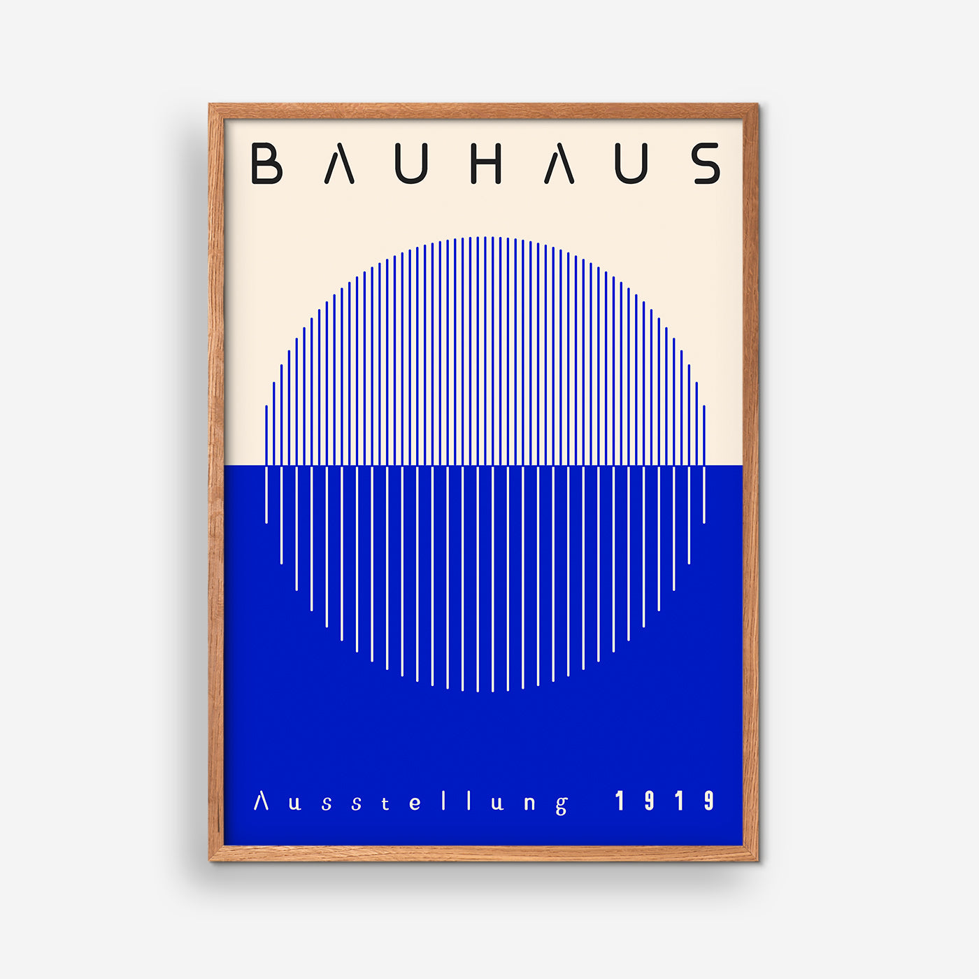 Retro Shapes Circle, Blue - Bauhaus