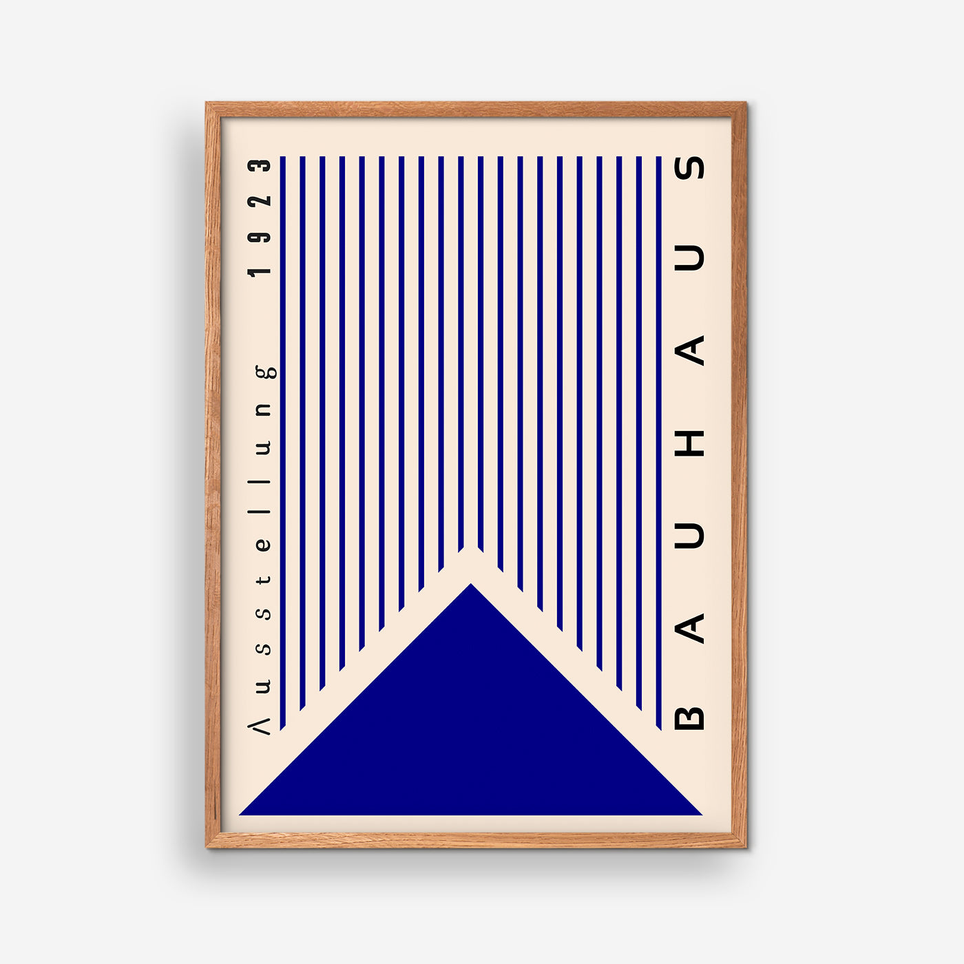 Retro Forms Triangle, Blue - Bauhaus