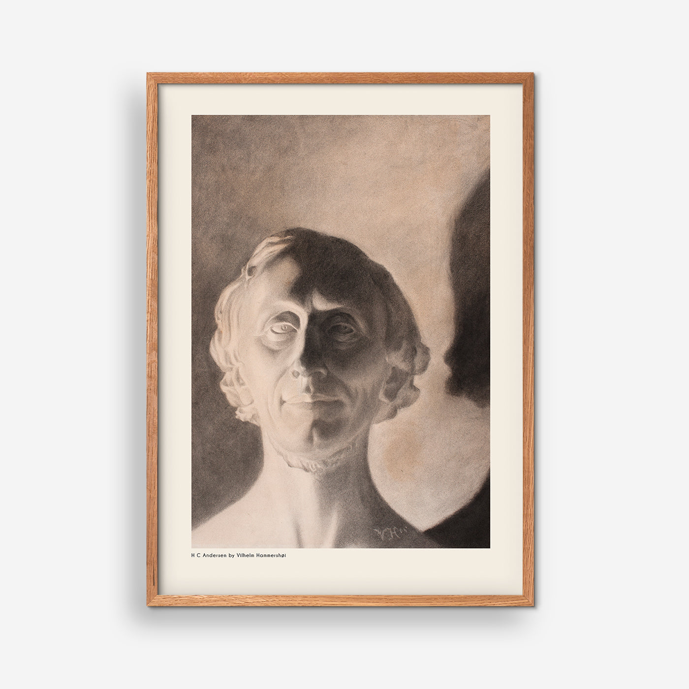 HC Andersen portrait bust - Vilhelm Hammershøi
