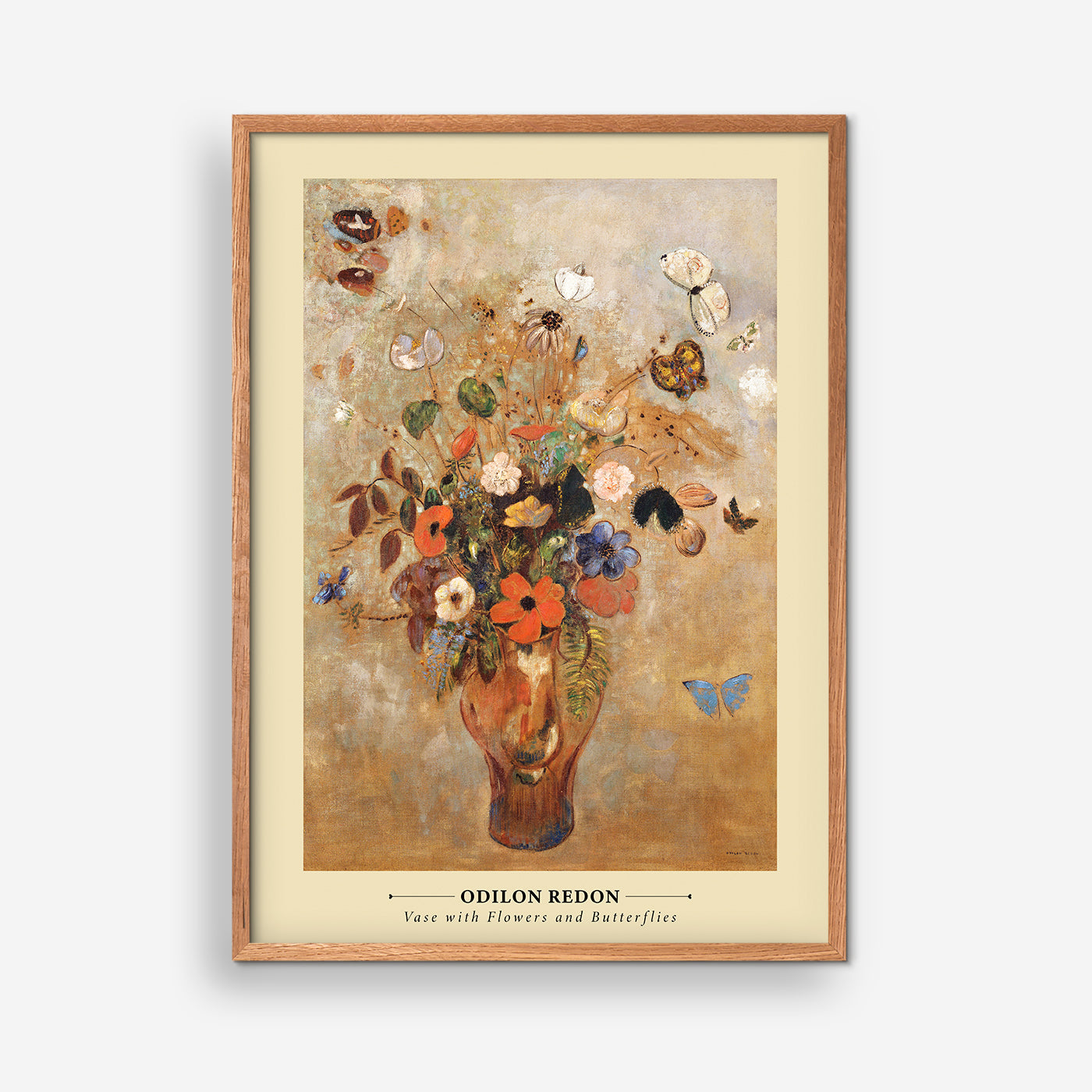 Vase with Flowers and Butterflies - Odilon Redon