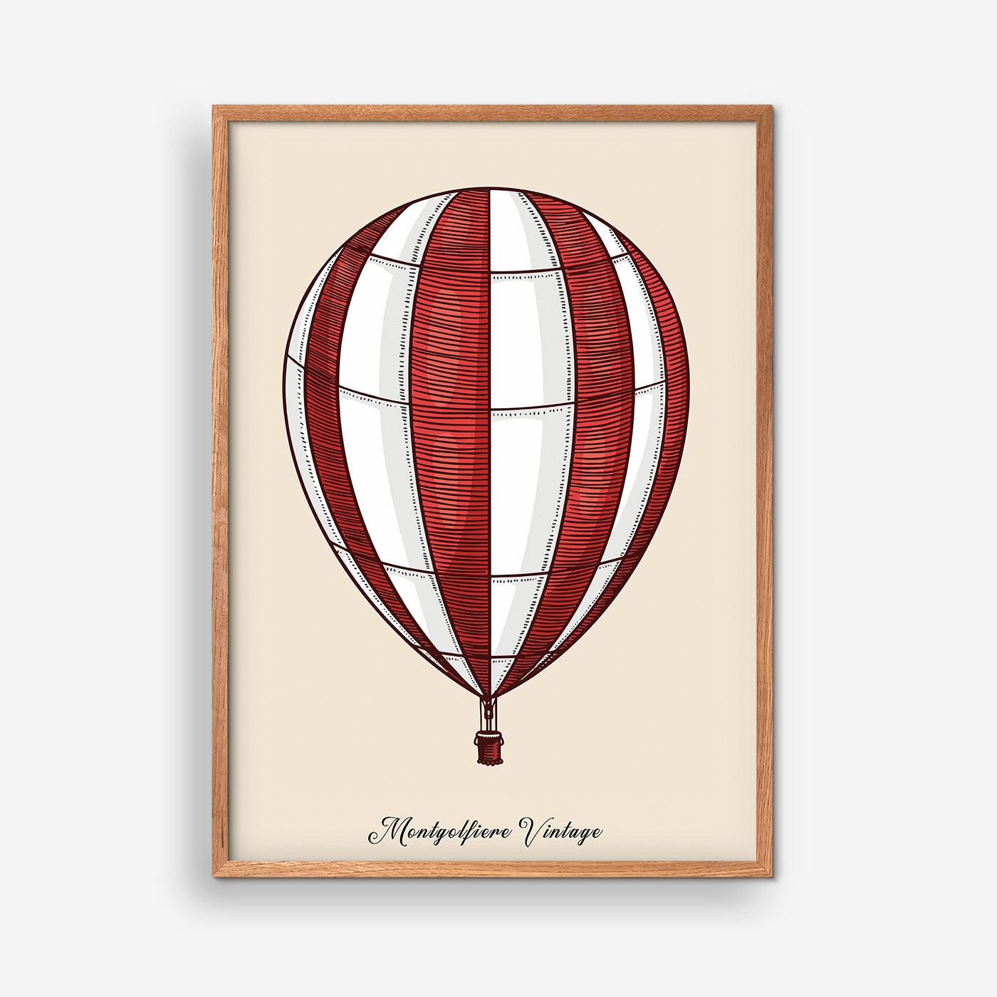 Vintage Air Balloon - Red and White