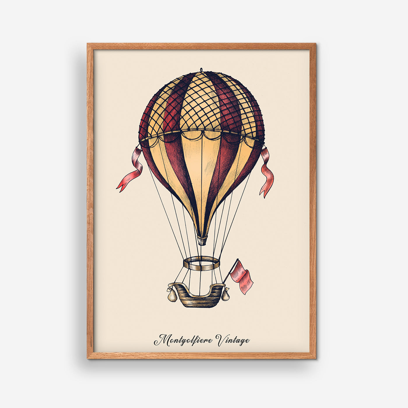 Vintage Air Balloon - Yellow and Red