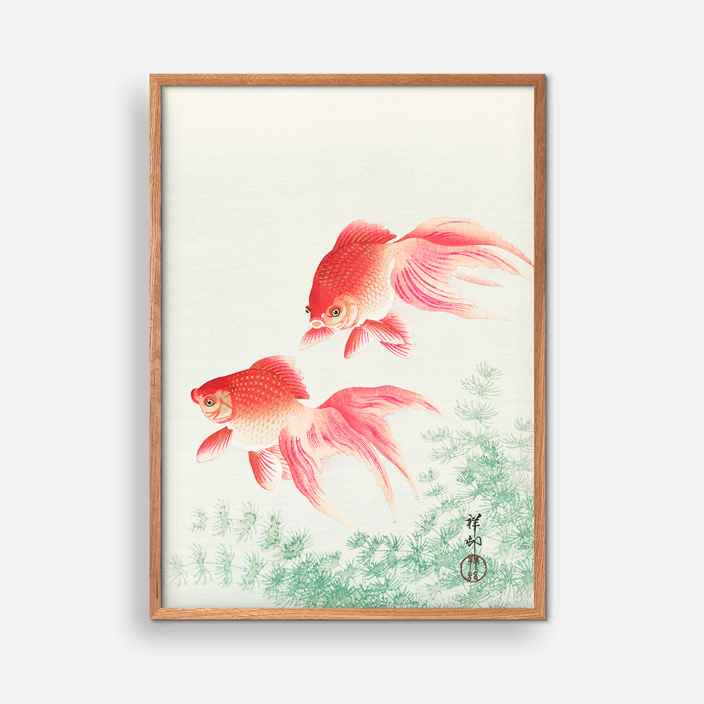 Two veil goldfish - Ohara Koson
